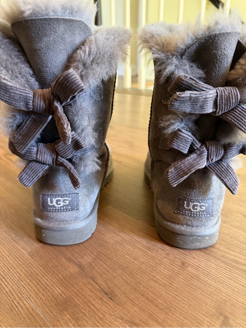 Gray boots
